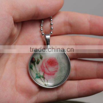 Rose Glowing Necklace DIY Jewelry Glass Dome Pendant--accept Your Picture to do It. photo-6
