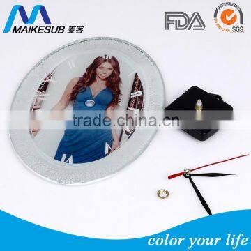 Sublimation blank glass frame for photo with clock