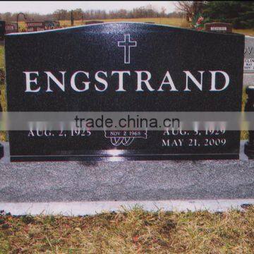 granite memorial with vases