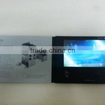 HOT! 7" lcd video screen in brochure card, video module in printed card