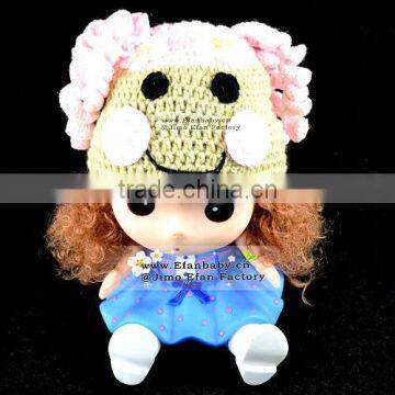 cute smile face crochet baby beanie hats wholesale hand knitting hats