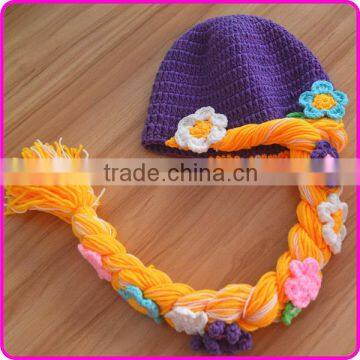 Wholesale crochet frozen anna hat beautiful baby cartoon hat