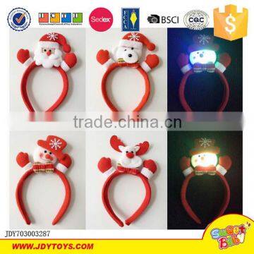 Hot sell cheap christmas headband with lights for kids