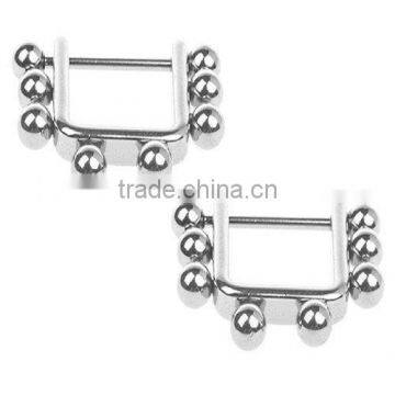 Nipple Piercing 14 Gauge Nipple Ring With Square Balls