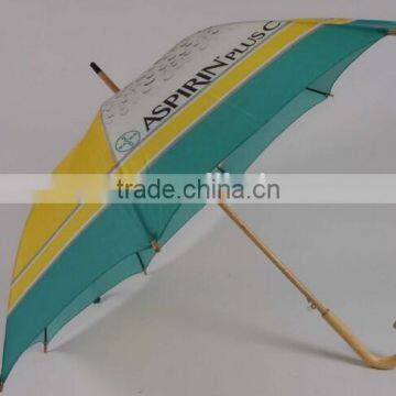 auto open customized wooden umbrella designer umbrella