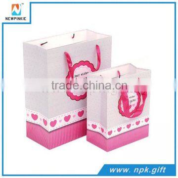 2016 New Year gift shopping paper bags custom wine paper bag from China
