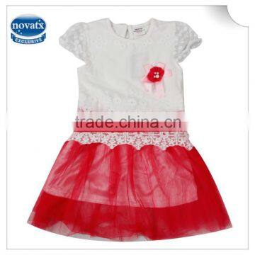 120-150cm (TM1001) nova kids party dresses baby wedding dresses lace summer princess dresses for children