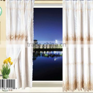 XH307 15 years top-rated golden seller newest 100% polyester embroidered finished curtain