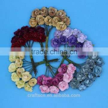 Small paper flower bouquets for notebook decoration