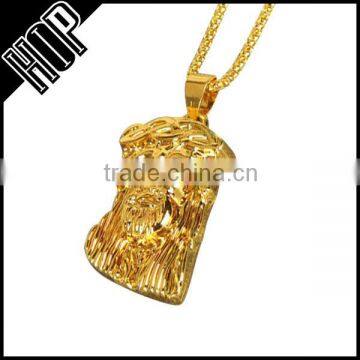 14K Gold Plated Jesus Necklace for Hip Hop