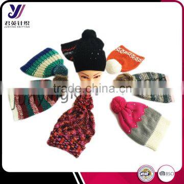 Custom all kinds of fashionable jacquard knitted caps and hats factory professional manufacturer wholesale sales