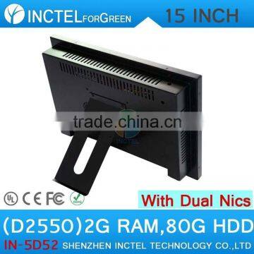 15 inch Industrial Computer All in one PC with 5 wire Gtouch 4: 3 6COM LPT LED touch 2G RAM 80G HDD