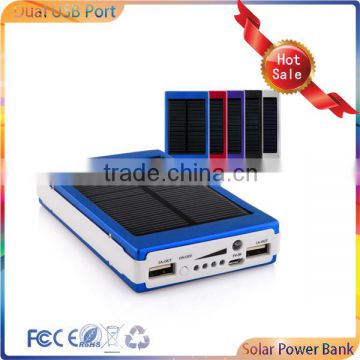 Dual USB port 5000mah solar power bank