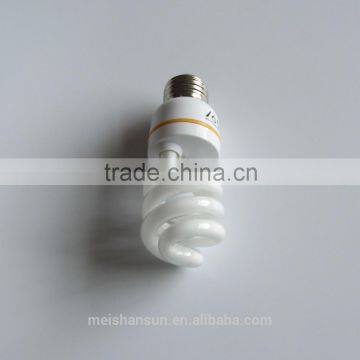 13w half spiral shape energy saving light bulb in zhongshan factory