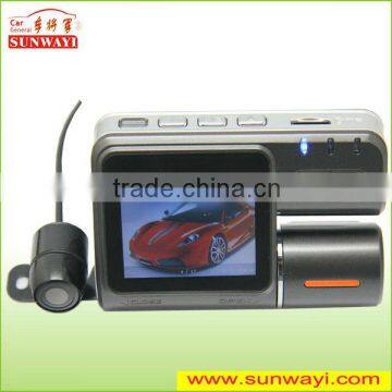 2CH Car DVR with GPS and external rear camera, real hd 720p