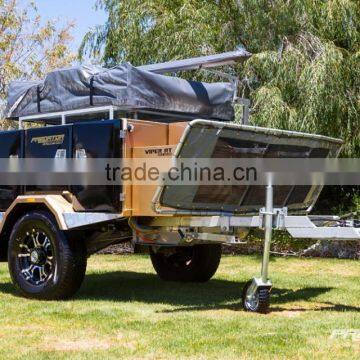 hottest top tent camper trailer with off road suspension , SS kitchen