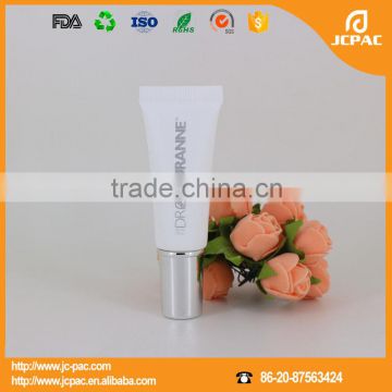 small plastic cosmetic tube for facial gel/ White Soft PE Cosmetic Plastic Tubes