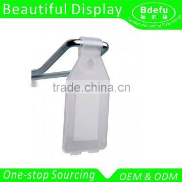 28*50mm Clear Plastic Euro Hook EPOS Swing Tag Price Ticket Holder                        
                                                Quality Choice