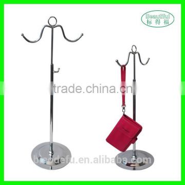 Metal adjustable display stand for handbag