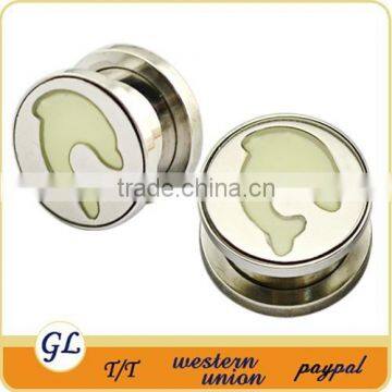 TP011026 Stainless Steel Glow in the Dark Ear Plug photo-2
