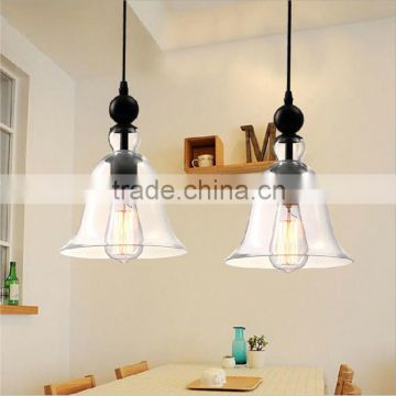 High Power E27 Base Transparent Glass Pendant Light Creative Vintage Pendant Lamps