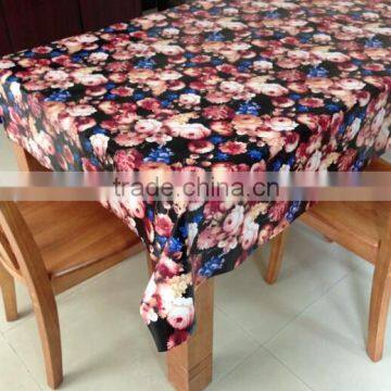 easy to clear real silk pvc tablecloth good quality for daily use