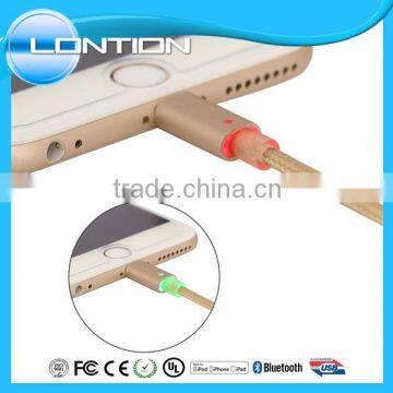 MFi certified c48 connector colorful LED indicator usb charger cable