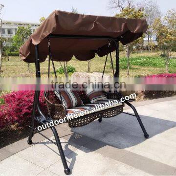 Outdoor rattan swing chair, rattan hanging chair for adult