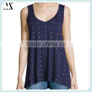 OEM Wholesale 2016 Womens Tank V Neck Knit Tank