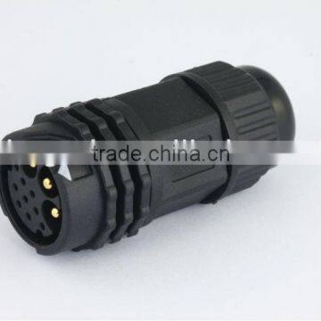 large 3+9 push lock female plug waterproof connector