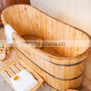 Solid Wood Tub Wooden Massage Barrel Used Bathtub photo-2