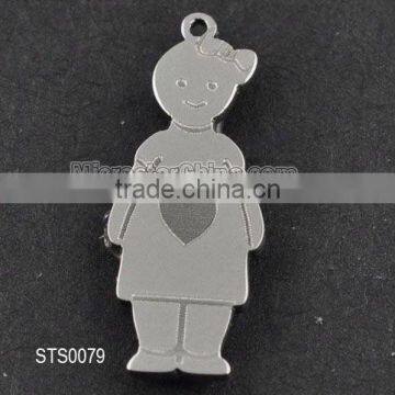 Hot sales new stainless steel figure bead pendant charm