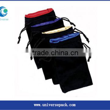 Durable mini drawstring velvet pouches/bags with custom color