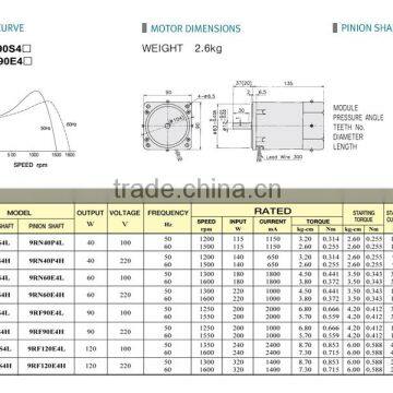 Single-phase SMS 100V AC Gear Motor, Permanent Magnet AC Motor 9RF90E4H for Machinery Equipment/Household Electric Appliances photo-2