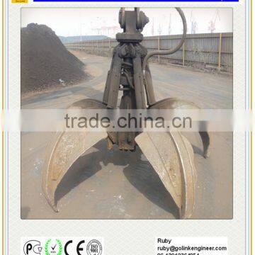 hot sale orange peel hydraulic crane grab for excavator