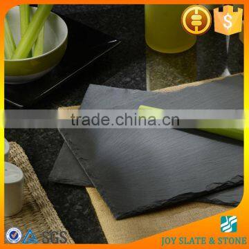 Wholesale rectangular natural black slate plate