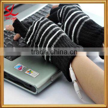 Heated Winter Gloves Hand Warmer Gloves USB Wool Fingerless photo-5
