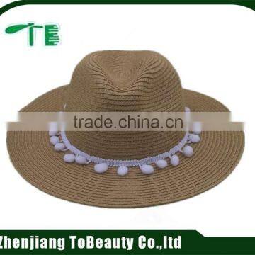 custom made cheap promotional straw hats with decoration