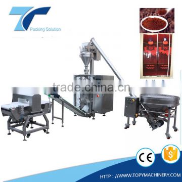 TOPY-VP500/600 coffee beans and powder automatic packing machine with coffee valve applicator