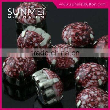 Bulk Round Shape with Claw Spray Effect Acrylic Beads Wholesale