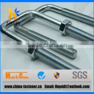 Rubber Coated Stainless Steel U Bolts Square for Truck Chassis, U Bolt Pipe Clamp U-Bolt, Flat U Bolt with Washer and Nut