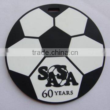 Custom Creative 2D Baskball Football Shape Cheap Plastic Luggage Tags 3D Logo Name Tags photo-2