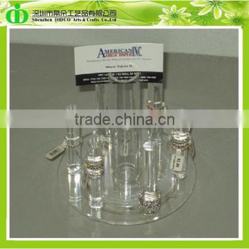 DDJ-0073 ISO9001 Chinese Manufacture Sells Crystal Clear Acrylic Rings Holder