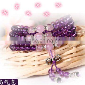Amethystsmall Beaded Stretch Bracelet ,spiritual Bead Bracelet photo-3