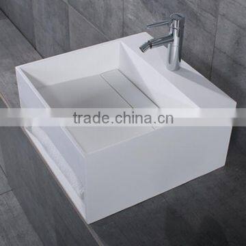 Italian Kitchen Sink Solid Surface Kitchen Ware/Sanitary Ware Bathroom Square Wall-hung Basin Solid Surface