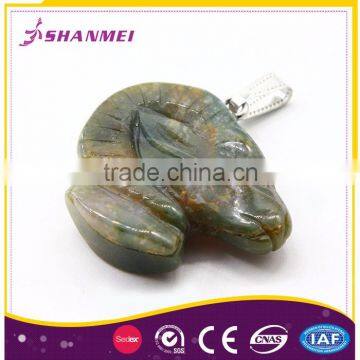 Factory Price Spectrolite Goat Shape Natural Gemstone Pendant