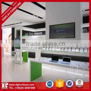 Unique style china glass store mobile phone display showcase