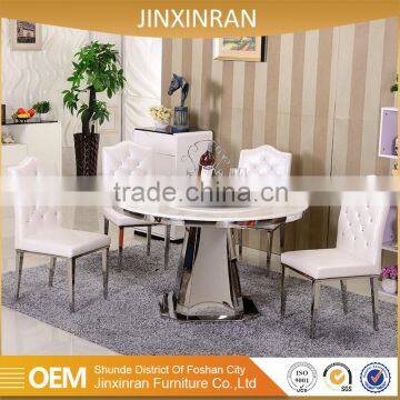 Modern wholesale restaurant round marble dining table set