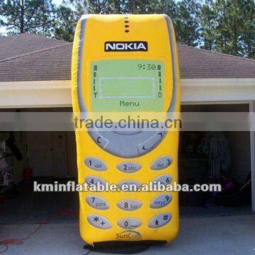 10' yellow inflatable mobile phone