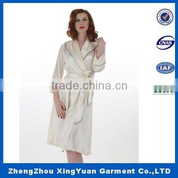 Factory wholesale satin plain bath robe satin robe silk robe